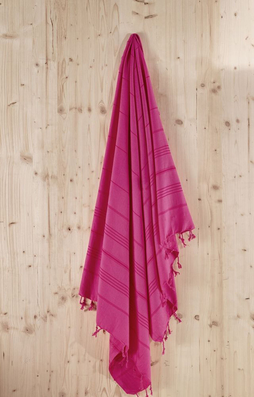 Prosop de plaja, L'essentiel Maison, Sultan, Fucsia - imagine 6